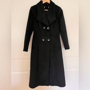 Long Black Wool Coat - perfect for fall or winter!